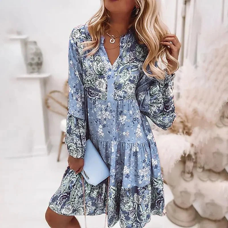 Boho Chic Floral Embroidery Dress