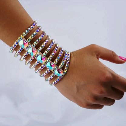 Multilayer Round Rhinestone Bracelet