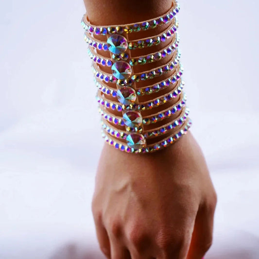 Multilayer Round Rhinestone Bracelet