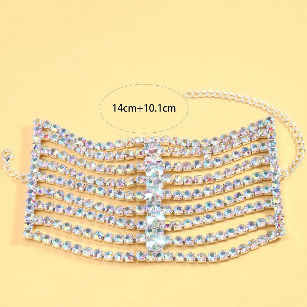 Multilayer Round Rhinestone Bracelet