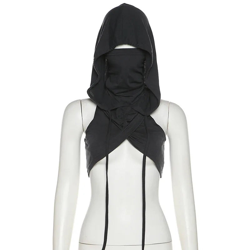 Slim Hooded Crop Top