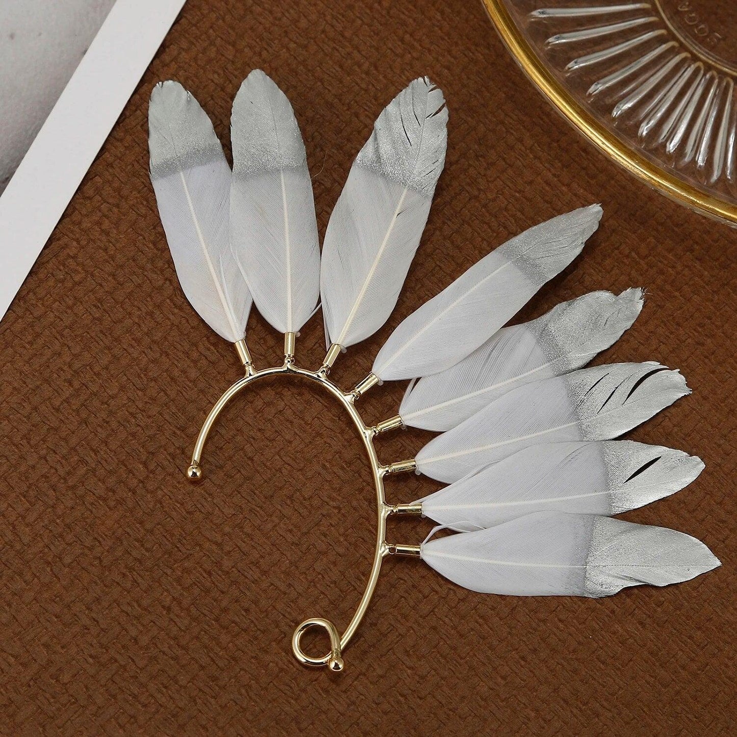 Handmade Bohemian Feather Ear Cuffs Ear Cuff - The Burner Shop