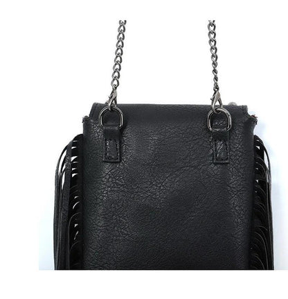 Square Shoulder Bag with Tassels Bags - The Burner Shop