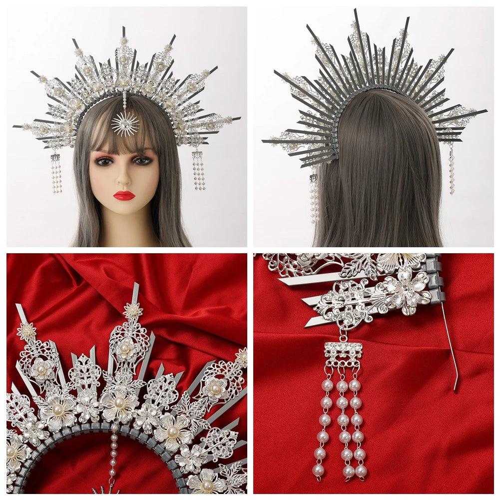 Vintage Gothic Halo Goddess Crown Head Piece - The Burner Shop