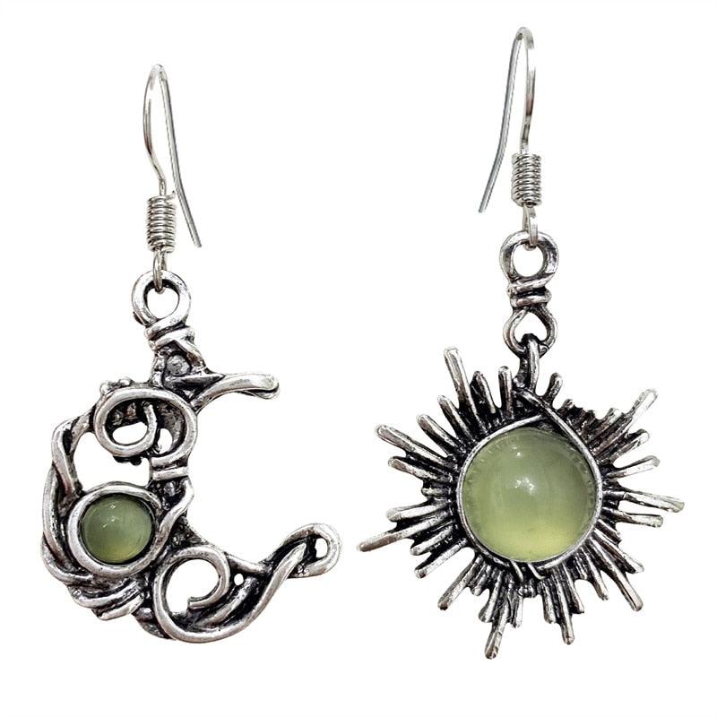 Bohemia Sun And Moon Earrings Earrings - The Burner Shop