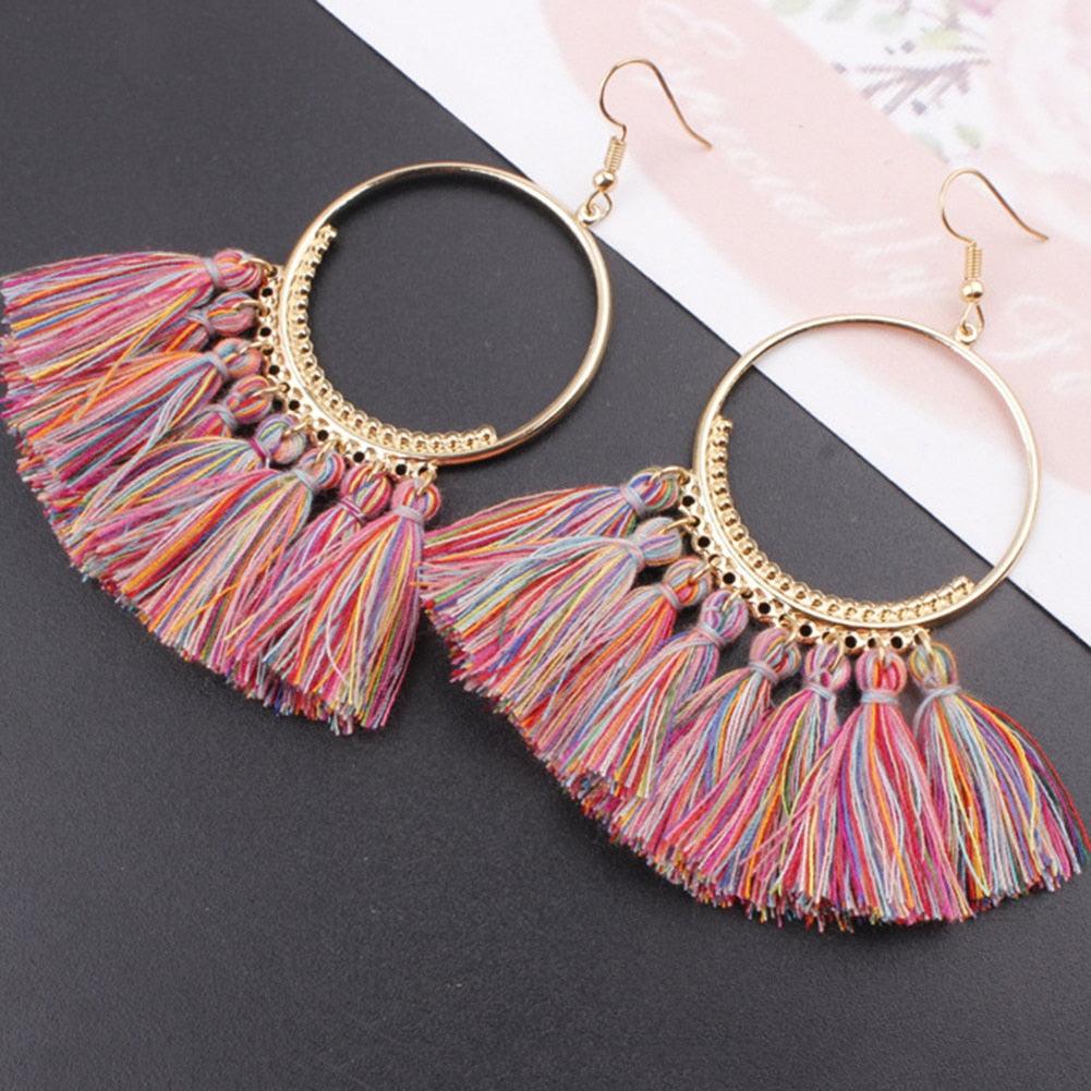 Bohemian Tassel Drop Earrings Earrings - The Burner Shop