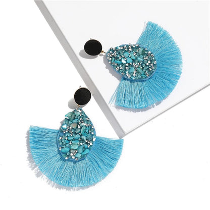 Bohemian Tassel Drop Earrings Earrings - The Burner Shop