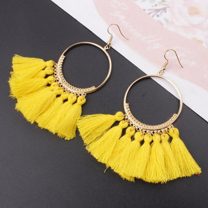 Bohemian Tassel Drop Earrings Earrings - The Burner Shop