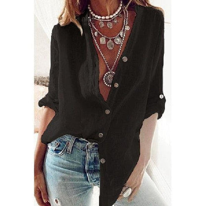 Boho Chic Cotton Loose Shirt Shirts - The Burner Shop