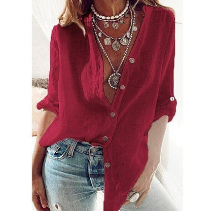 Boho Chic Cotton Loose Shirt Shirts - The Burner Shop