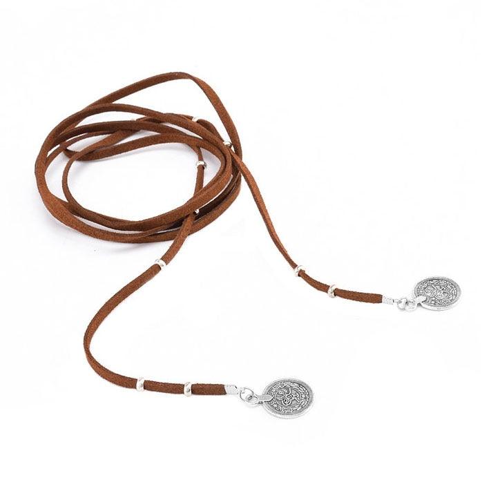 Boho Leather Wrap Choker Necklaces - The Burner Shop