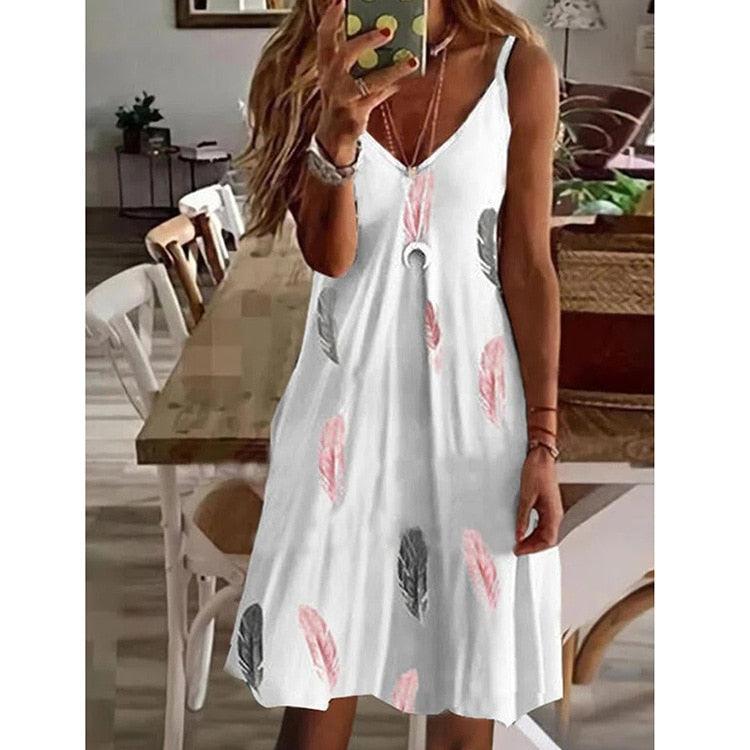 Boho Lose Sleeveless Summer Dress Dresses - The Burner Shop