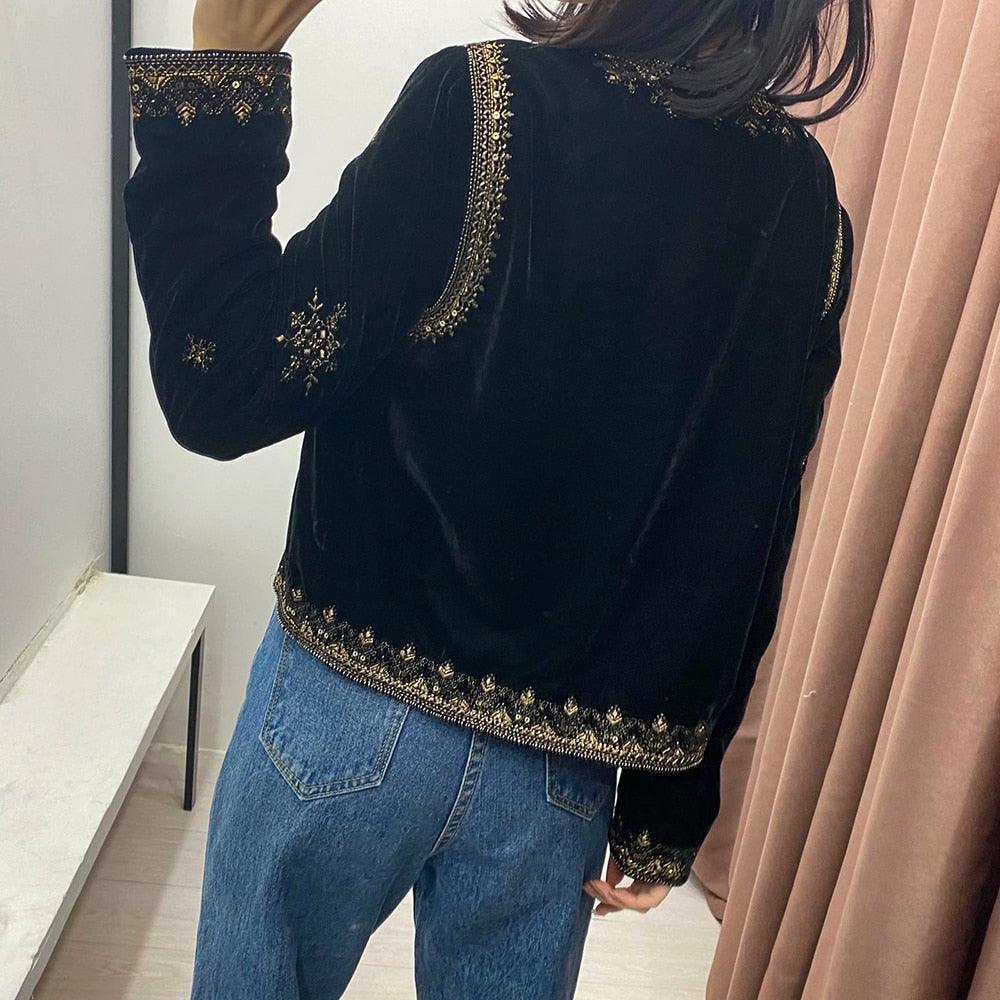 Boho deals velvet jacket