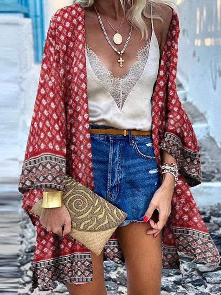 Boho Short Cardigan Cardigans - The Burner Shop