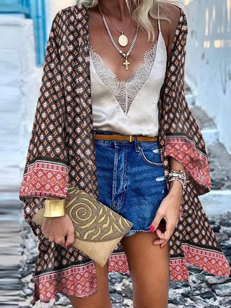 Boho Short Cardigan Cardigans - The Burner Shop