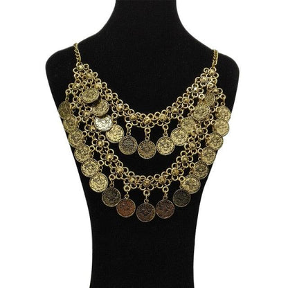 Coin Tassel Bohemian Necklace Pendants Necklaces - The Burner Shop