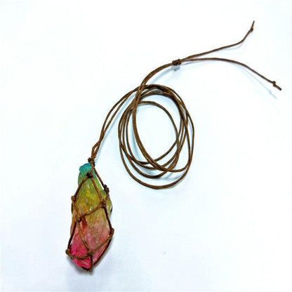 Copper Wire with Natural Stone Pendants Necklaces - The Burner Shop