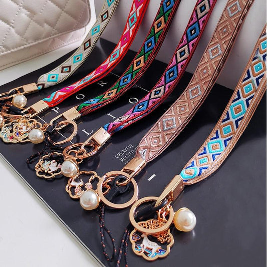 Ethnic Pattern Phone Lanyard Lanyard - The Burner Shop