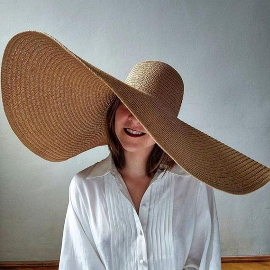 Foldable Women's Oversized Beach Hat Hats - The Burner Shop