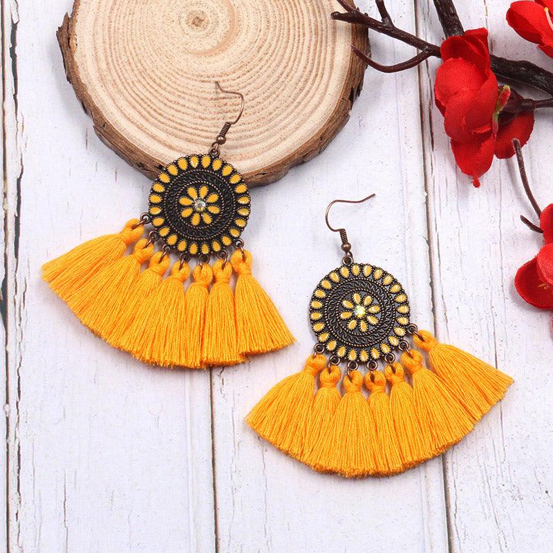 Bohemian hot sale tassel earrings