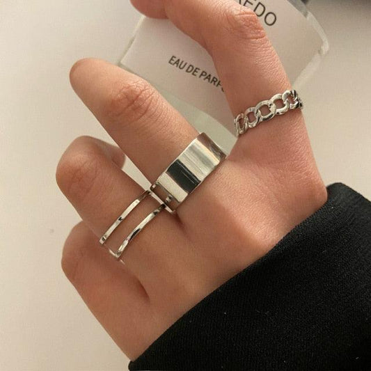 Geometric Ring Set Rings - The Burner Shop