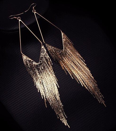 Gold Charm Tassel Earring Earrings - The Burner Shop