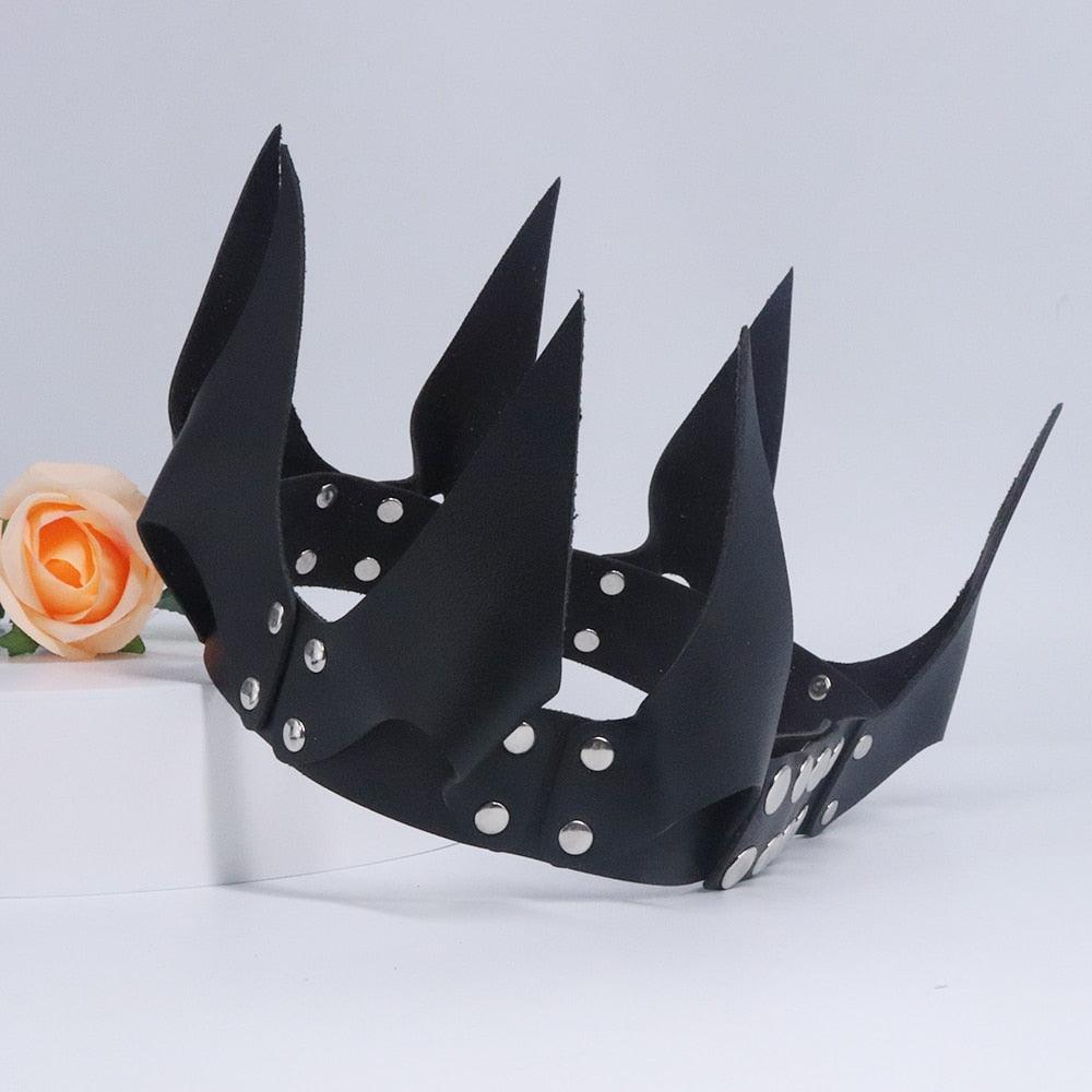 Leather Steampunk Crown Headpiece - The Burner Shop