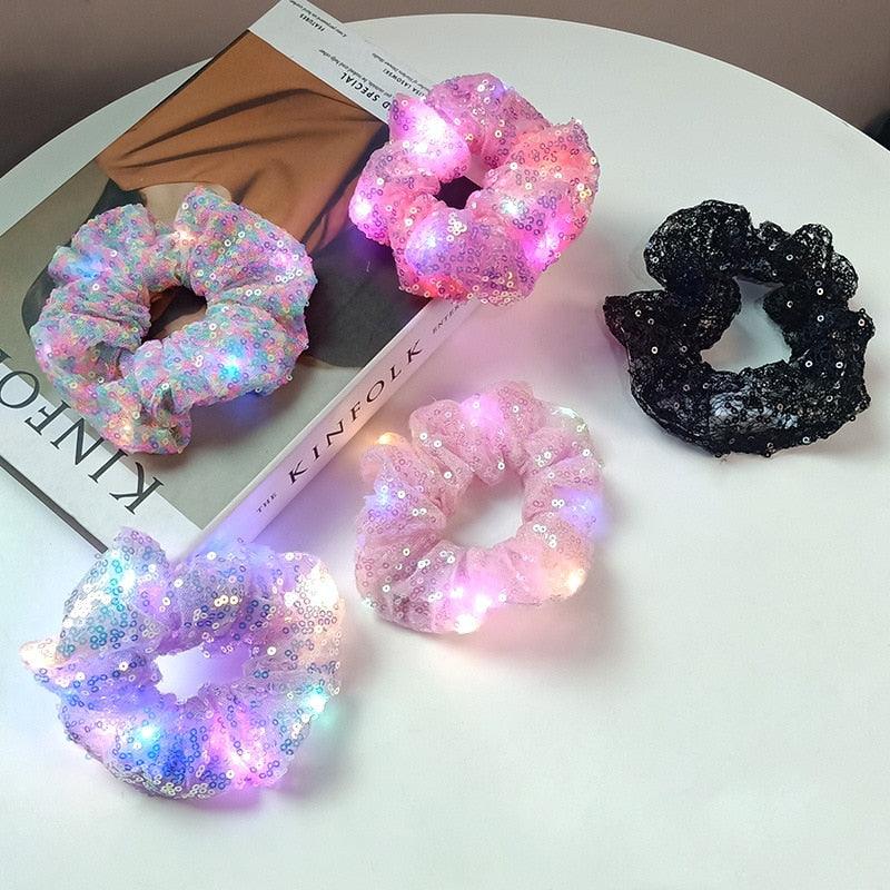 LED Luminous Scrunchies Hair Accessory - The Burner Shop